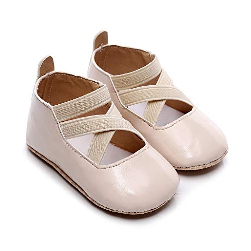Zapatos De Bebé NiñAs NiñOs Zapatos De EláSticos con Velcro Zapatos Planos De Princesa Chicas Zapatos De Baile CumpleañOs Fiesta Antideslizante Zapatillas De Piso Calcetines Prewalker Recien Nacido