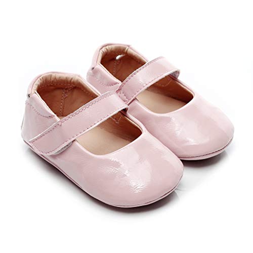 Zapatos De Bebé NiñAs NiñOs Zapatos De EláSticos con Velcro Zapatos Planos De Princesa Chicas Zapatos De Baile CumpleañOs Fiesta Antideslizante Zapatillas De Piso Calcetines Prewalker Recien Nacido