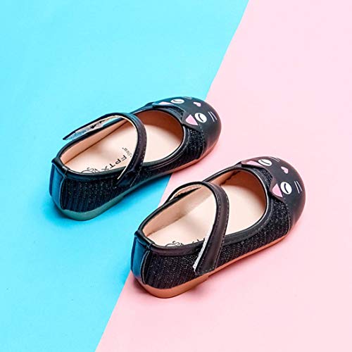 Zapatos de Cuero para Niñas Otoño Invierno 2018 Moda PAOLIAN Zapatos de Vestir para bebé Niñas Primeros Pasos Calzado recién Nacidos Bautizo Fiesta Gato Antideslizante 3 Meses -6 años