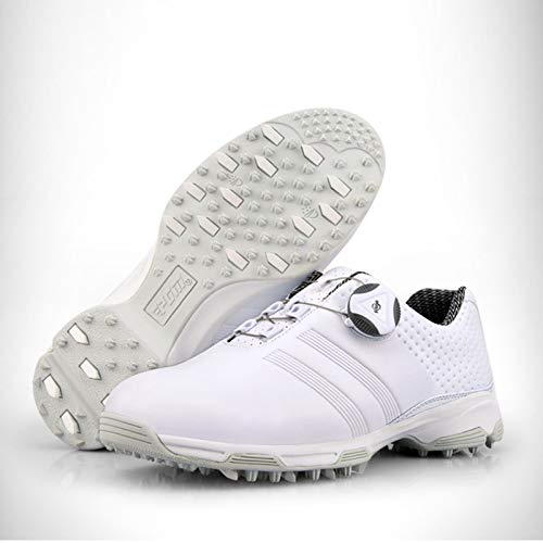 Zapatos de golf para damas, impermeables y transpirables, cordones giratorios inteligentes, zapatos antideslizantes, tacos laterales, zapatillas de golf, zapatos para caminar ligeros y transpirables