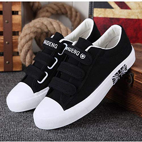 Zapatos de Lona Femeninos Primavera Verano Velcro Aire Libre Zapatos Casuales Damas Ocio Planas Zapatillas Ligeras