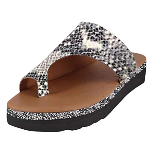 Zapatos de Mujer cómodos con Plataforma y Sandalias Zapatos de Viaje de Playa en Verano Oro
