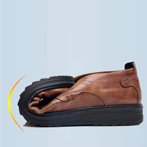 Zapatos de para Mocasines Hombres Cuero Conducción cómodos Antideslizantes Negocios Trabajo Zapatos Pisos (44 EU, Negro 1)