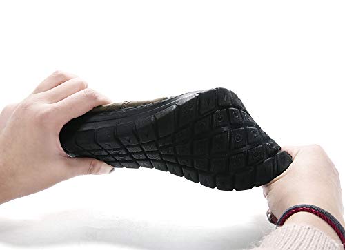 Zapatos de para Mocasines Hombres Cuero Conducción cómodos Antideslizantes Negocios Trabajo Zapatos Pisos (44 EU, Negro 1)