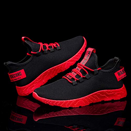 Zapatos de Running para Hombre Mujer Zapatillas Deportivo Outdoor Calzado Asfalto Sneakers Negro Rojo Gris