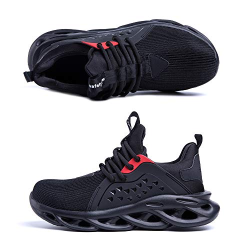 Zapatos De Seguridad Hombres Zapatillas De Trabajo con Punta De Acero S3 Calzado Mujeres Reflectante Cómodo ESD Botas Construcción Industria SRC Verde 41