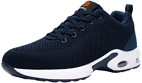 Zapatos de Seguridad Mujer,Zapatillas de Seguridad Zapatos de Trabajo Calzado de Trabajo con Punta de Acero Ligeros(Vestido Azul,36)