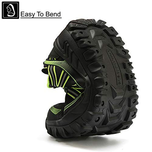 Zapatos de Seguridad para Hombre con Puntera de Acero Zapatillas de Seguridad Trabajo, Calzado de Industrial y Deportiva(D Verde,46 EU)