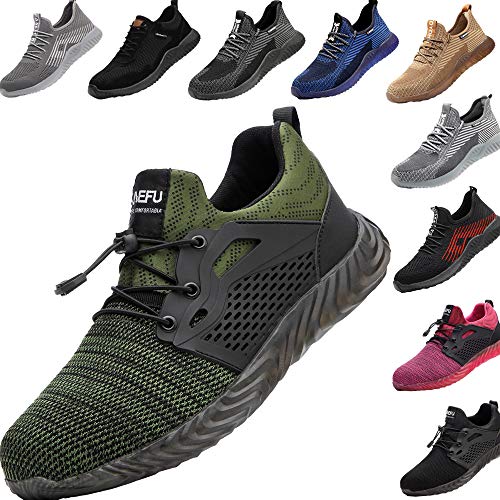 Zapatos de Seguridad para Hombre Transpirable Ligeras con Puntera de Acero Zapatillas de Seguridad Trabajo, Calzado de Industrial y Deportiva 39