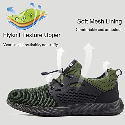 Zapatos de Seguridad para Hombre Transpirable Ligeras con Puntera de Acero Zapatillas de Seguridad Trabajo, Calzado de Industrial y Deportiva 39