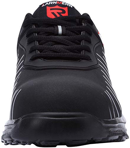 Zapatos de Seguridad S3 Hombre Mujer, SRC Antideslizante Calzado de Trabajo con Puntera de Acero Zapatillas de Seguridad Trabajo Zapatos (Black 47 EU)