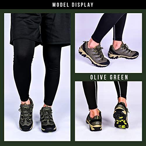 Zapatos de Senderismo Hombre Calzado Deportivo de Exterior de Mujer Antideslizante Transpirable Zapatillas Casual Calzado de Acampada y Marcha Verde EU 43