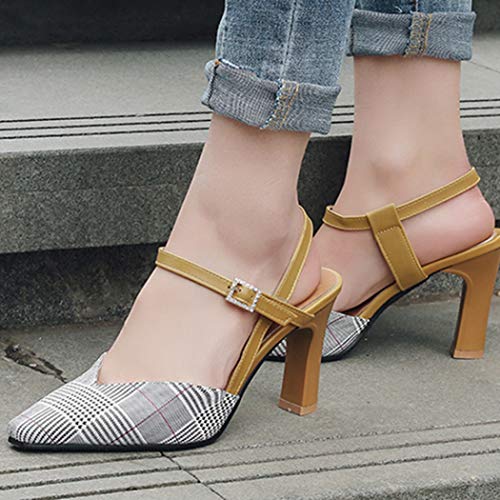 Zapatos De Tacón Fino Para Mujer Zapatos De Verano De Tacón Alto Puntiagudos Zapatos De Tirantes Cerrados Fiesta Informal Boda Señoras Sandalias Con Correa De Tobillo