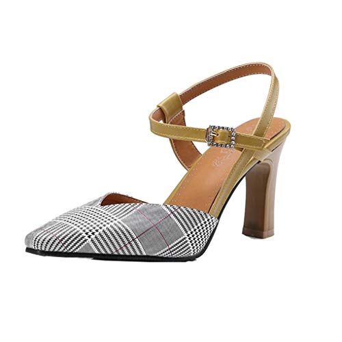 Zapatos De Tacón Fino Para Mujer Zapatos De Verano De Tacón Alto Puntiagudos Zapatos De Tirantes Cerrados Fiesta Informal Boda Señoras Sandalias Con Correa De Tobillo