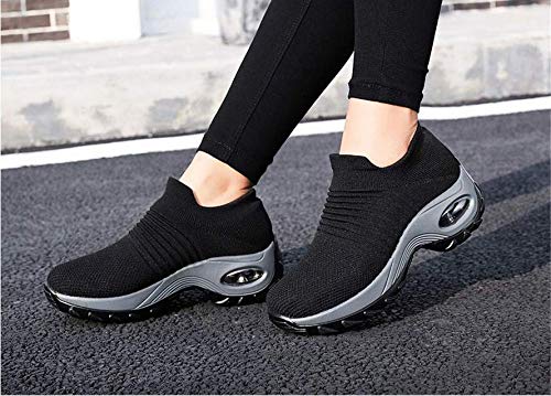 Zapatos de Trabajo Muy cómodos para Trabajos de hostelería y no resbalan-UniseZapatos Casuales Muy cómodos para Trabajos de hostelería y no resbalan-Unisex-adultox-Adulto (42 EU, Negro)