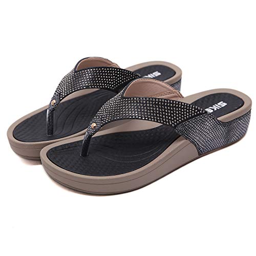 Zapatos de Verano Sandalias de Verano Sandalias Mujer Cuña Zapatillas de Estar por casa Sandalias y Chancletas de Plataforma Playa Zapatos de Verano Flip Flops