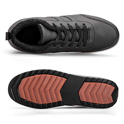 Zapatos Deporte Mujer Nieve Zapatillas de Deportivos Zapatos para Caminar Gimnasia Ligero Sneakers Invierno Plataforma Botas de Botines 37.5EU = Fabricante:38 Negro
