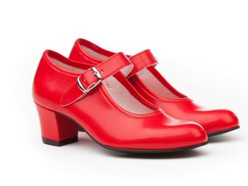 Zapatos Flamenca Para Niña y Mujer, Mod. 302, Calzado Made In Spain (38, Rojo)