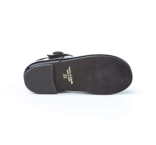 Zapatos Merceditas de niña con Cierre de Velcro. Estos Zapatos están Fabricado en Piel y Hechos en España - Mi Pequeña Modelo 1502I Color Azul Marino.