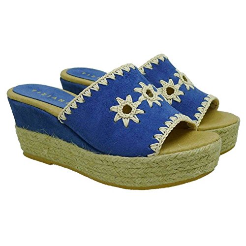 Zapatos Mujer Alpargatas Espadrilles Tiziana 510 Azul 39