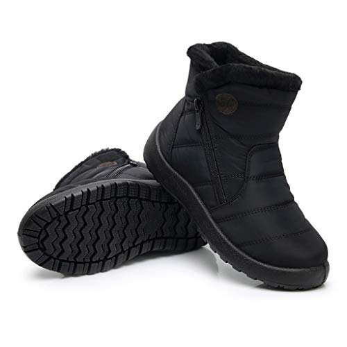 Zapatos Mujer para Lluvia Botas De Nieve Para Mujer Botín Corto Tobillo De Invierno Calzado Impermeable Zapatos Calientes