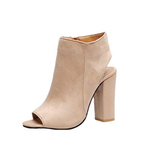 Zapatos Mujer Tacones Botines Mujer Tacon Medio Planos Invierno Alto Botas de Mujer Casual Plataforma Nieve Ante Botas de Cordones Calientes Martin Boots