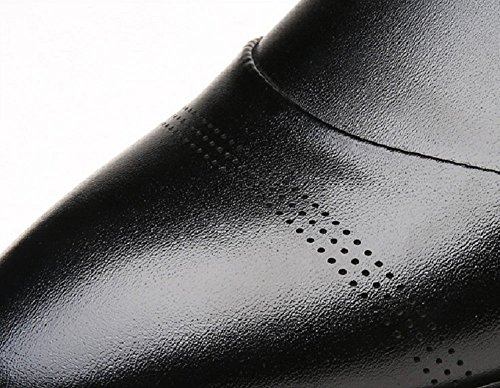 Zapatos Oxford Hombre, Cuero Vestir Cordones Derby Calzado Boda Negocios Brogue Negro Marron Rojo 37-47EU BK42