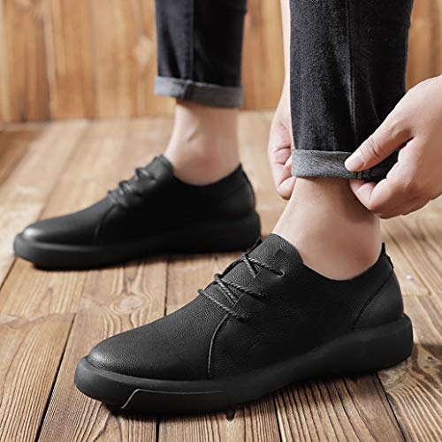 Zapatos Oxfords con Cordones para Hombres Zapatos Derby Four Seasons Office Business Wedding Zapatos de Vestir Diarios Zapatos Casuales para Caminar para Mujer Tallas Grandes