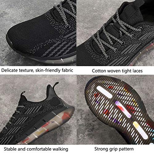 Zapatos para Correr Hombre Outdoor Gimnasio Trekking Zapatillas de Running Cómoda Respirable Casual Sneakers Rojo 42