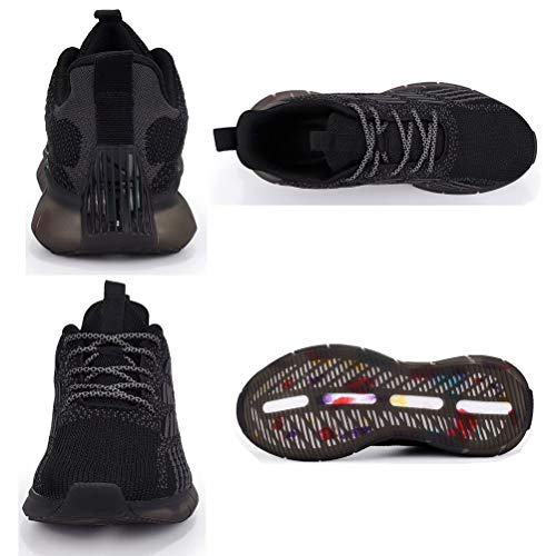 Zapatos para Correr Hombre Outdoor Gimnasio Trekking Zapatillas de Running Cómoda Respirable Casual Sneakers Rojo 42