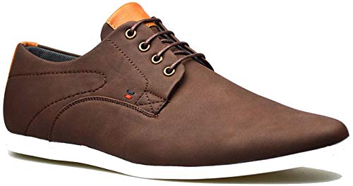 Zapatos para hombre Robelli, de piel, con cordón, color Marrón, talla 42 EU