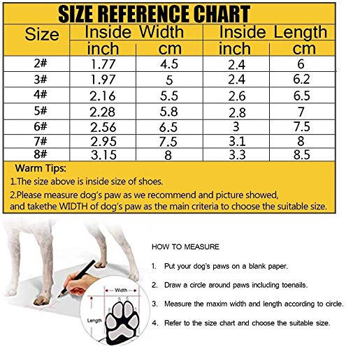 Zapatos para Perros, 4 Pcs Impermeable Zapatos Perro para Mediano y Grandes Perros - Negro (5#)