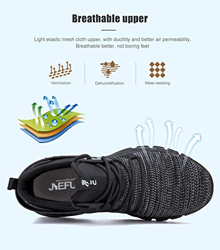 Zapatos Seguridad S3 Hombre Mujer Ligero Comodo Zapatillas Trabajo con Punta de Acero Botas de Seguridad Antideslizante