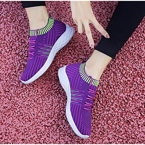 Zapatos vulcanizados para Mujer Primavera Verano Deportes al Aire Libre Ligero Transpirable con Cordones Zapatillas de Deporte de Corte bajo para Mujer Zapatillas de Plataforma Baja