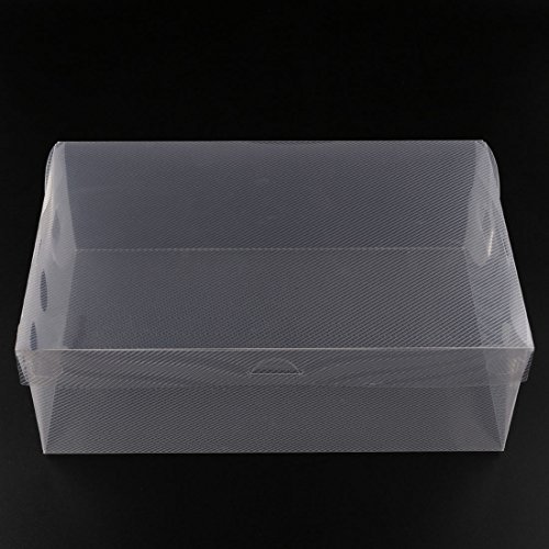 ZENUTA 10 x Cajas de Zapatos Transparente Plástico Caja Guarda Zapatos Cajones Almacenar Zapatos Almacenaje Apilables 28 x 18 x 10cm