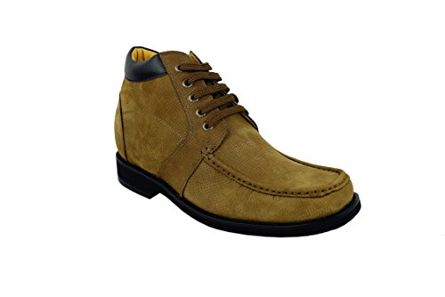 Zerimar Botas con Alzas Interiores para Hombre Aumento 9,5 Cm Botas Confeccionadas en Piel Color Marron Talla 42