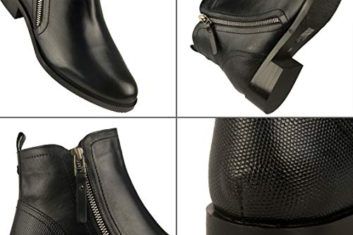 Zerimar Botines para Mujer | Botas Mujer Piel | Botines Mujer Bajos | Botas Mujer Piel de Vestir | Botines Mujer Elegante | Zapatos Mujer Piel