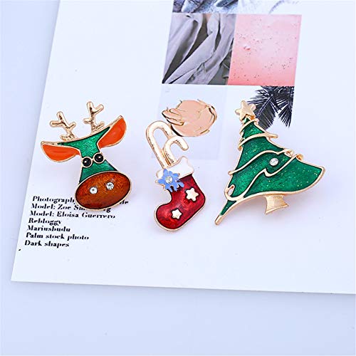 zhppac Broches para Ropa Mujer Broches Navideños Botas de Navidad de Broche Alce broches De aleación de Broche Ciervo broches Broche Conjunto Ropa Broche