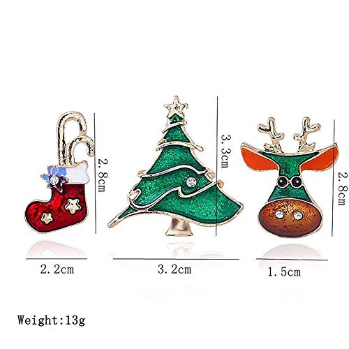 zhppac Broches para Ropa Mujer Broches Navideños Botas de Navidad de Broche Alce broches De aleación de Broche Ciervo broches Broche Conjunto Ropa Broche
