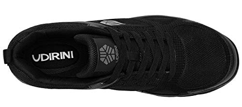 Ziboyue Zapatillas de Seguridad Hombre Mujer Ligero Transpirable Zapatos de Seguridad con Puntera de Acero Anti-pinchazo Calzado de Seguridad(Caballero Negro,39 EU)