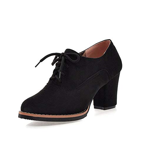 ZODOF Botas Exquisitas Mujer Botines Navidad tacón Alto con Correa,Botas de la Vendimia Botas Cortas de Fondo Grueso Botas de Cuero para Mujer Botas hasta el Tobillo