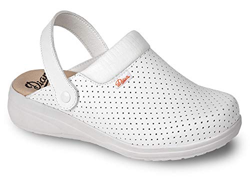 Zueco ANTIbactariano Modelo MAR-Perforado Blanco Talla 42 Certificado CE EN ISO 20347 Marca DIAN