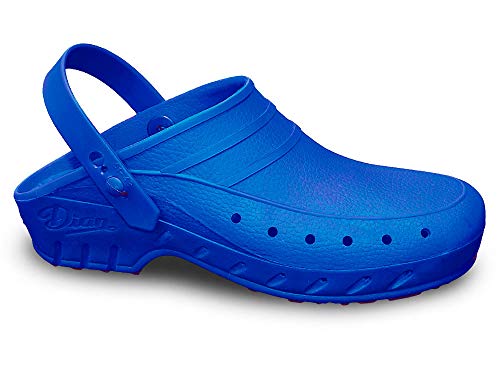 Zueco quirurgico Antibacteriano Modelo 02-S Azul Talla 37/38 Esterilizable en Autoclave hasta 140 ºC antiestático y Antideslizante.