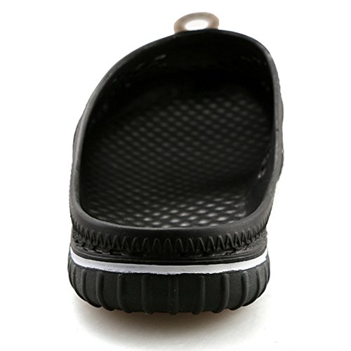 Zuecos de Verano para Mujer Hombre Antideslizante Respirable Zapatillas de Playa Negro 41