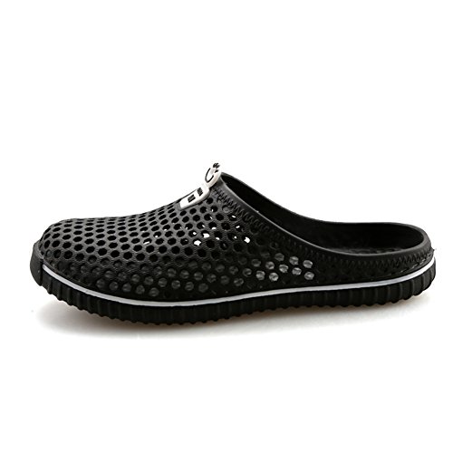 Zuecos de Verano para Mujer Hombre Antideslizante Respirable Zapatillas de Playa Negro 41