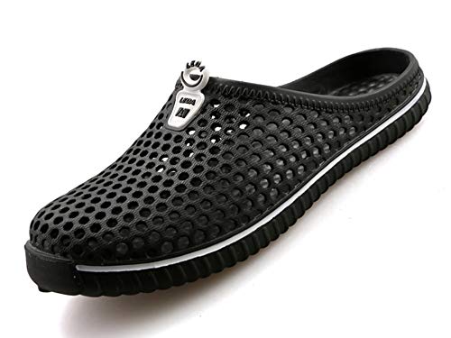 Zuecos de Verano para Mujer Hombre Antideslizante Respirable Zapatillas de Playa Negro 41