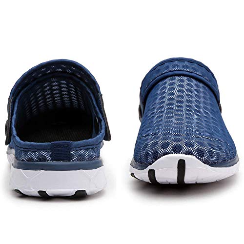 Zuecos de Verano para Unisex Adulto Playa de Sandalias Antideslizante Respirable Piscina Ahueca Zapatillas Chanclas Slippers Azul Oscuro 36