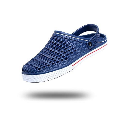 Zuecos Hombre Trabajo Clogs Respirable EVA Sandalias Moda Chanclas Secado Rápido Verano Playa Casuales Clásicas C Azul Tamaño 40
