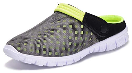 Zuecos Hombres Mujeres Unisex Zapatillas de Playa Sandalias Piscina Vernano Zapatos de Jardín Respirable Malla Casual Pantuflas - Verde, 39 EU