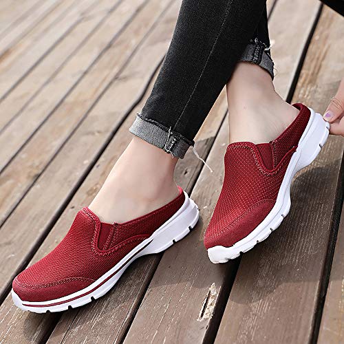 Zuecos Mujer Hombre de Playa Respirable Verano Antideslizante Cómodos Ligero Pantuflas de Interior Exterior Zapatillas de Estar por Casa